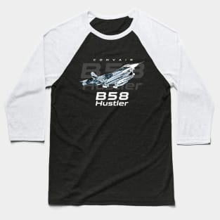 Convair B58 Hustler Baseball T-Shirt